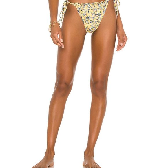 NWOT BEACH RIOT Cara Bikini Bottom in Yellow, L - Picture 5 of 7